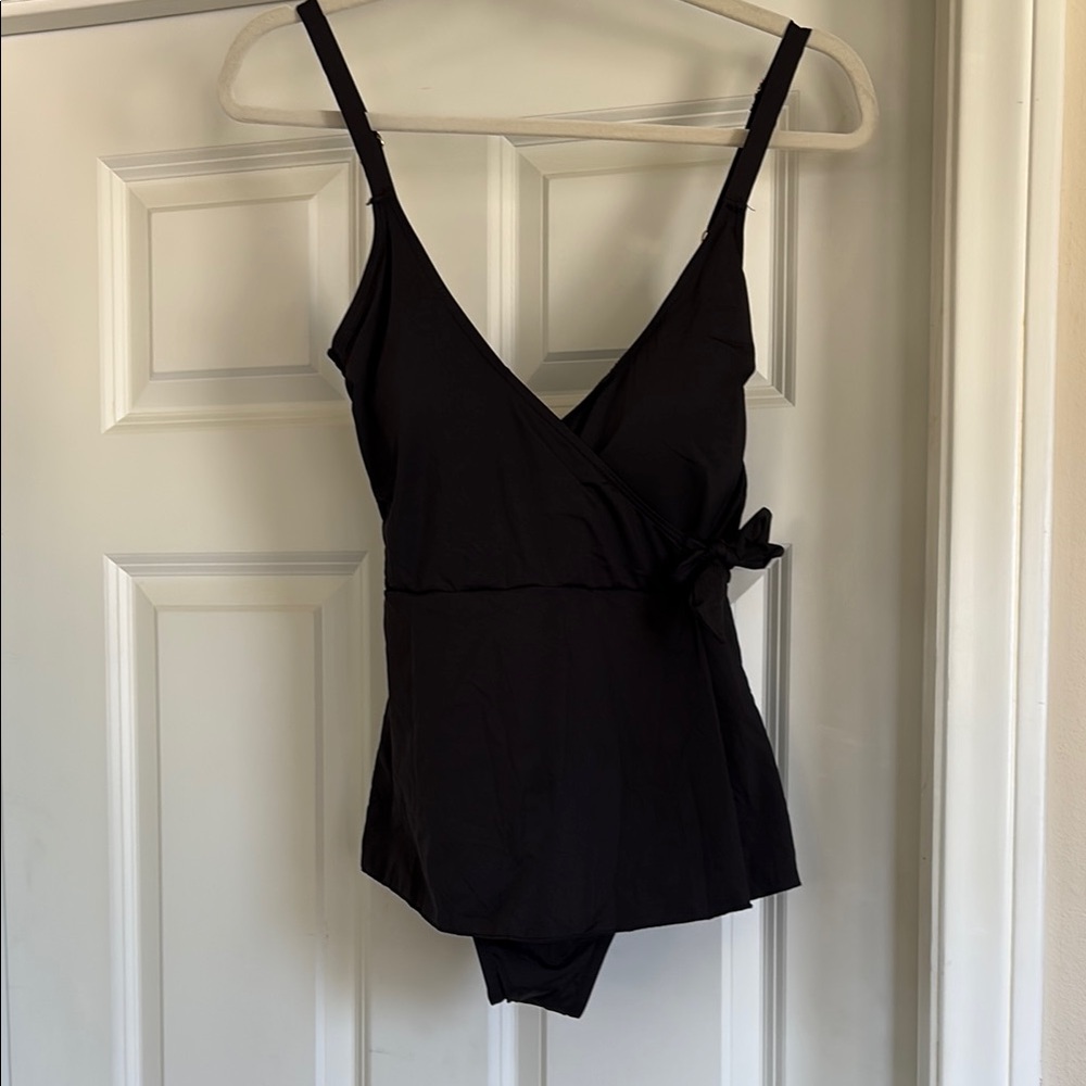 Betsey Johnson 1 Piece Swimdress NWT Black Sz S